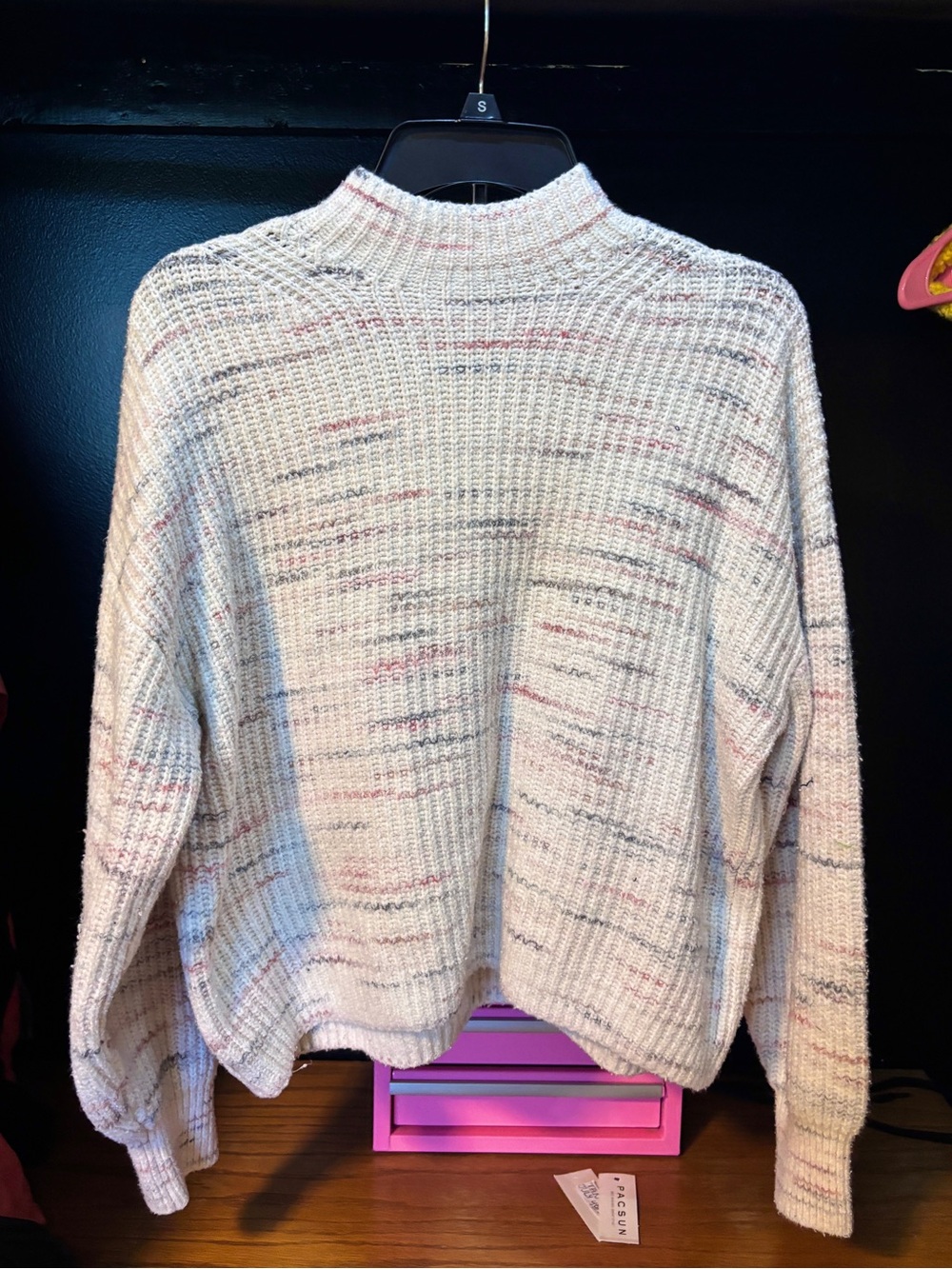 Old Navy Cream Multicolored Sweater
